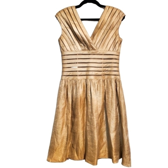 Andre Oliver Dresses & Skirts - Andre Oliver Gold Mini Dress Size 8P